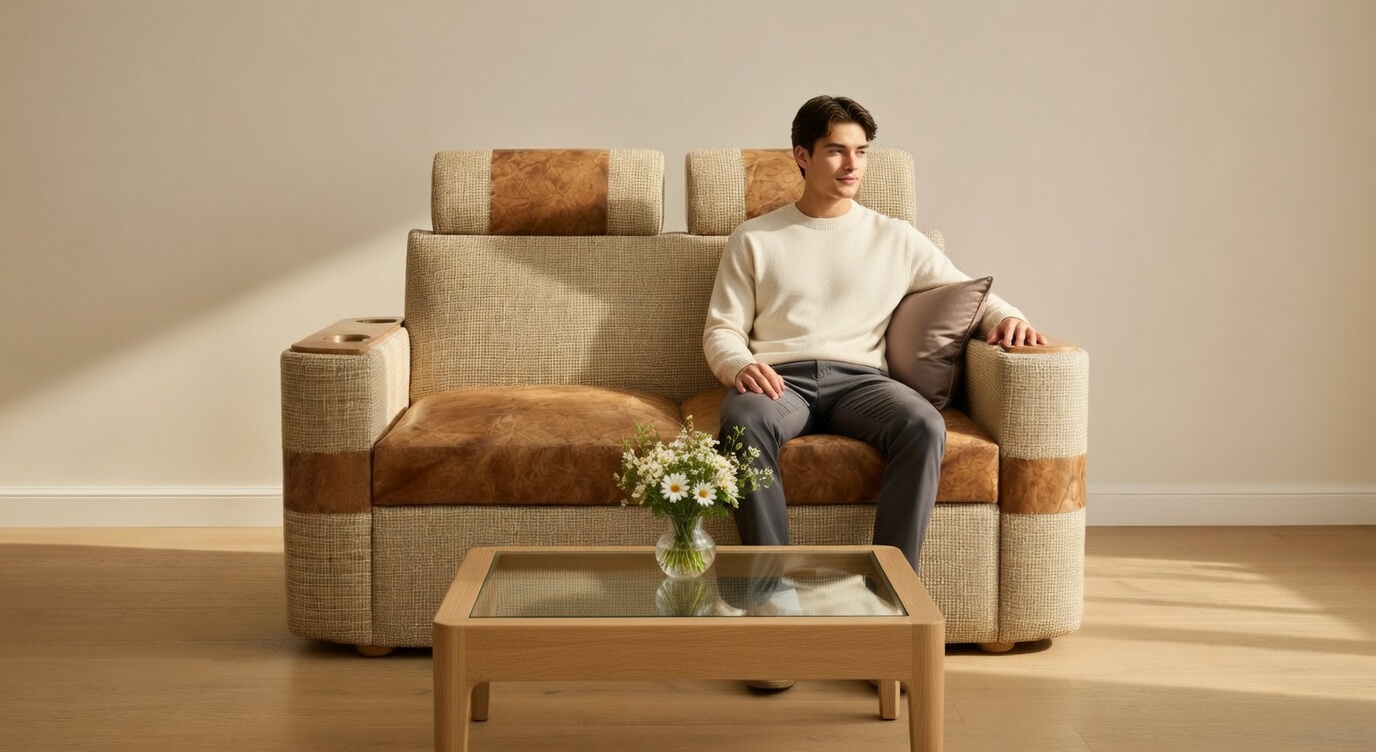 3 Seater Brown Premium Sofa